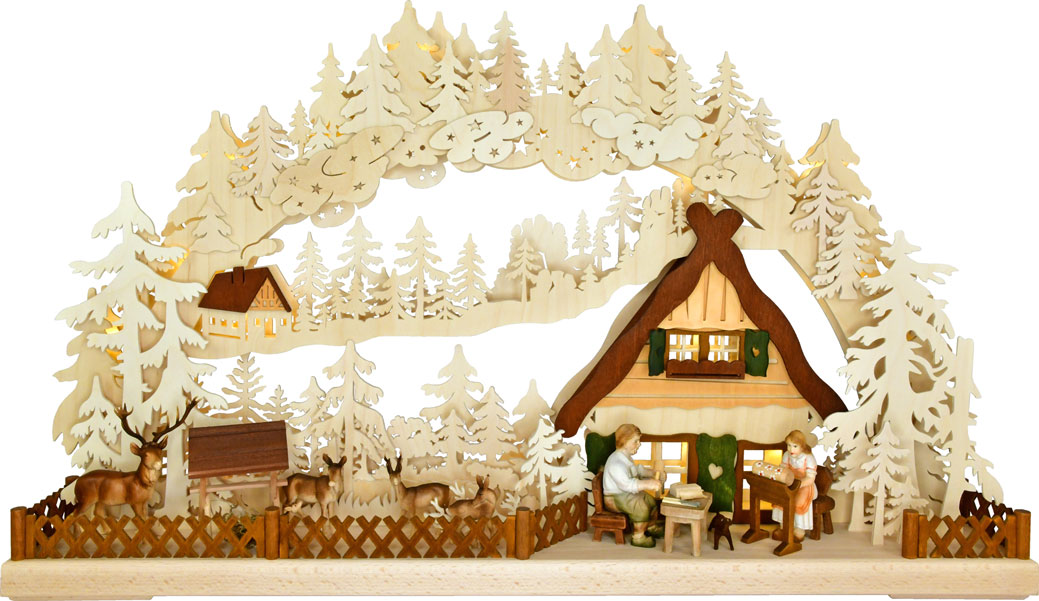 3D-Schwibbogen groß, Handwerker am Wildgehege 3D-Schwibbogen groß, Handwerker am Wildgehege