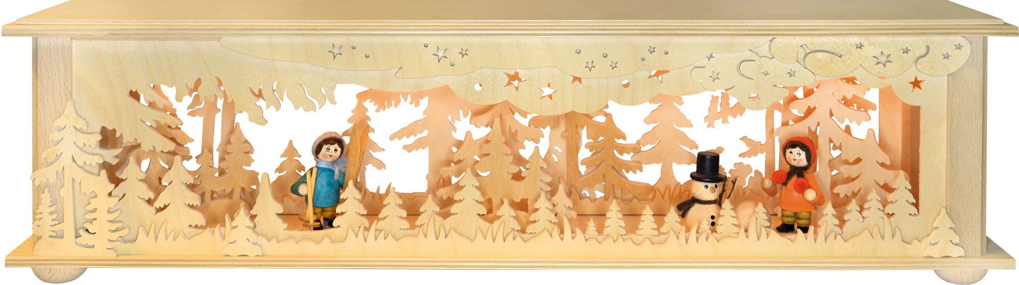 Small room light, winter children, snowman