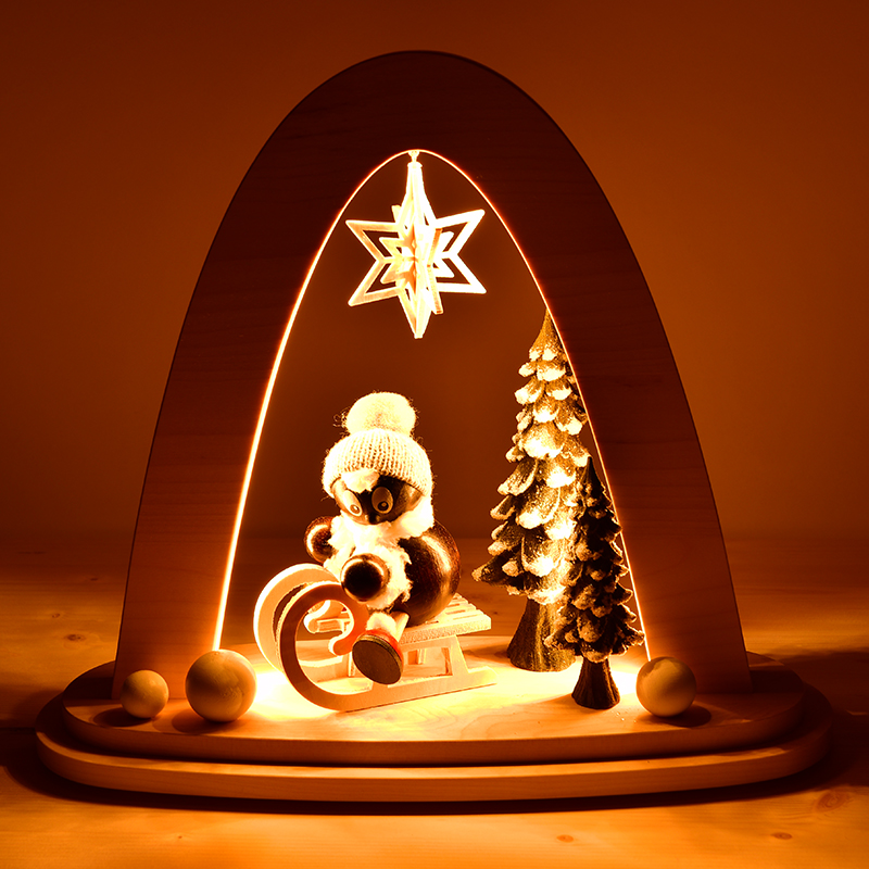 Solid wood arch, Pitti on the sledge USB power supply