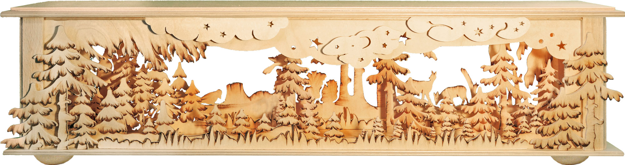 Small room light, In the Forest, hand-painted brown