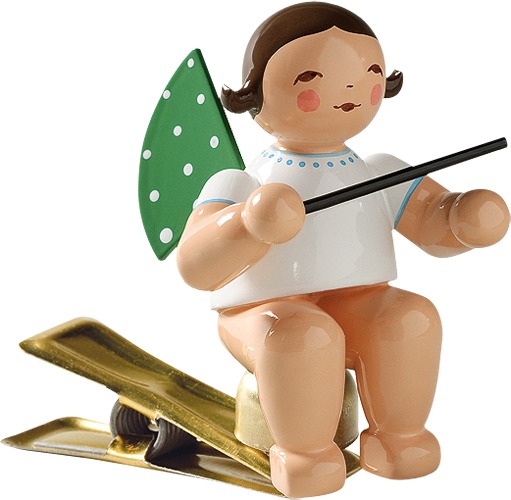 Engel mit Taktstock, auf Klemme dunkles Haar