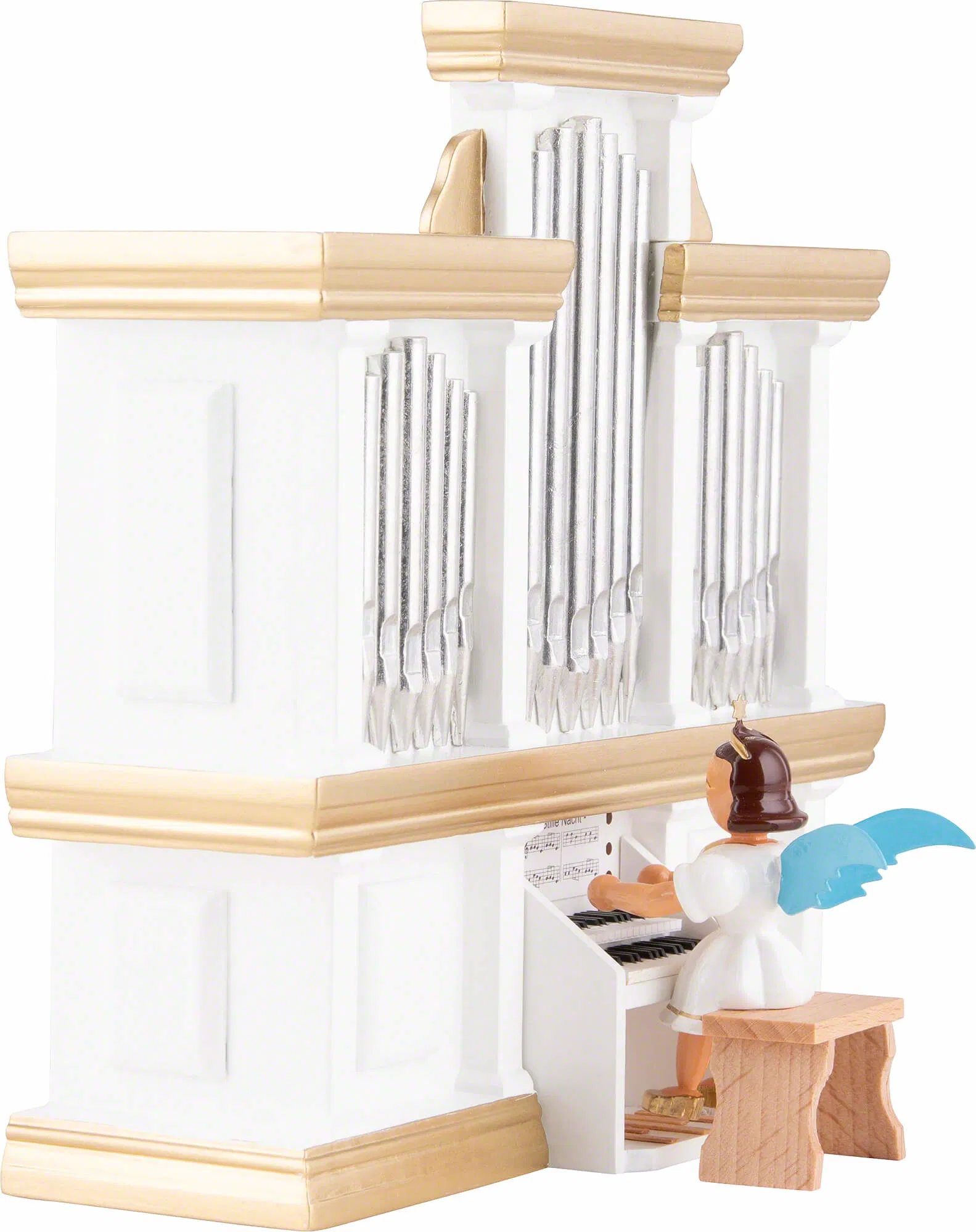 Angel at the organ with musical mechanism