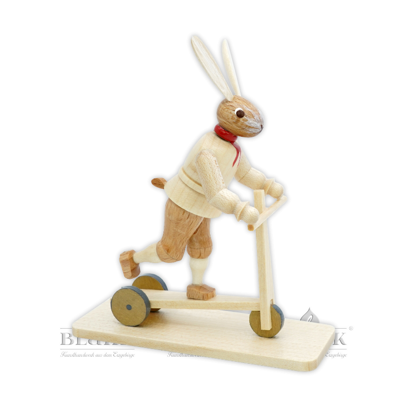 Osterhase mit Roller, natur