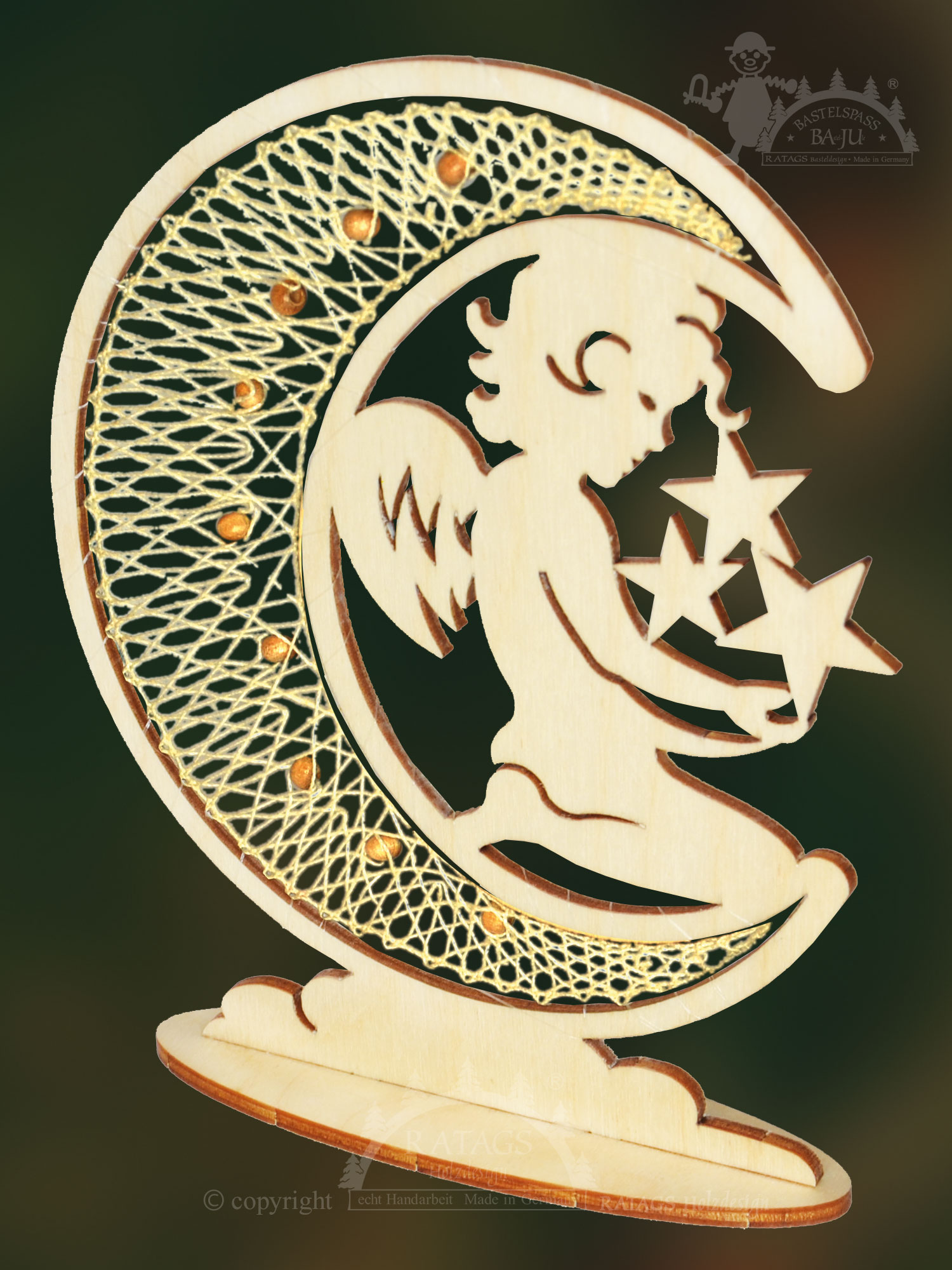 Klöppelrahmen, Sterntaler mit RATAGS Klöppelbrief Klöppelrahmen, Sterntaler mit RATAGS Klöppelbrief