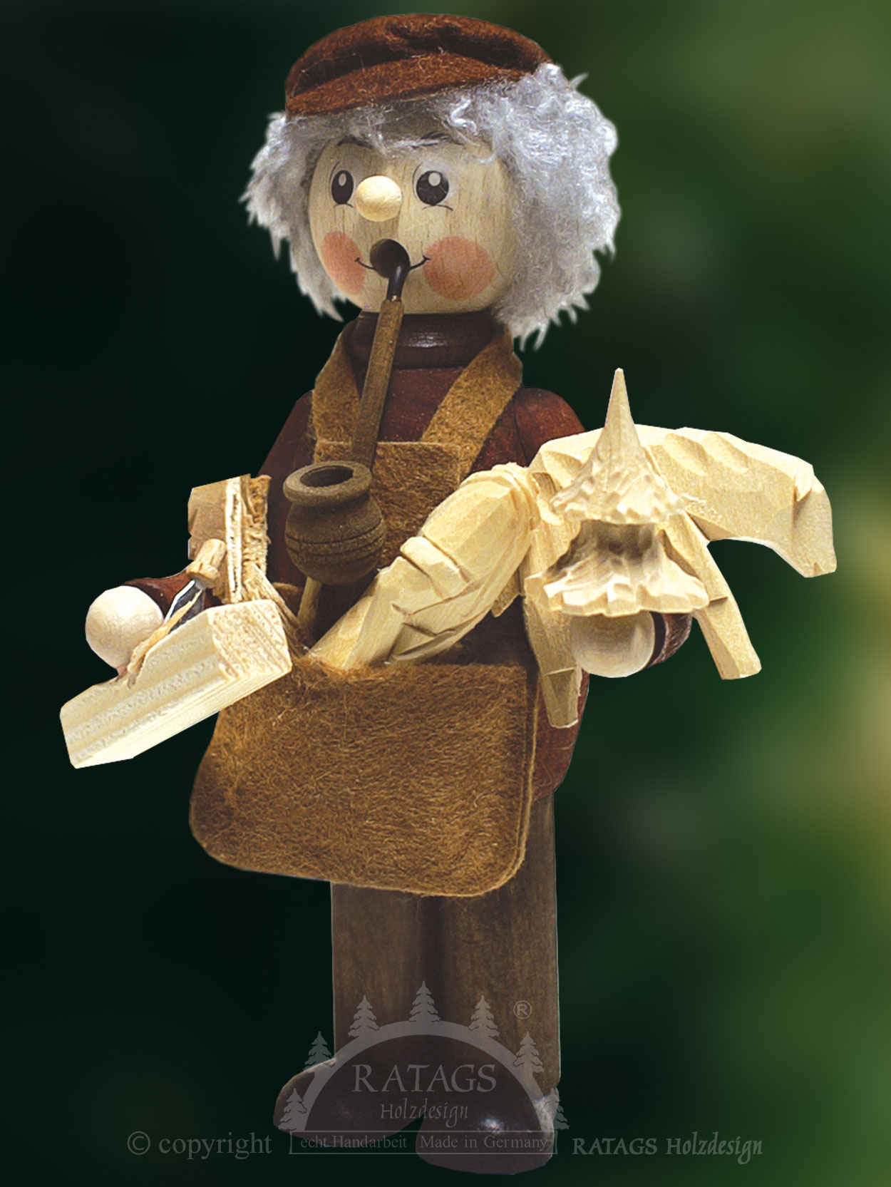 Naturpaffer, Schnitzer lasiert