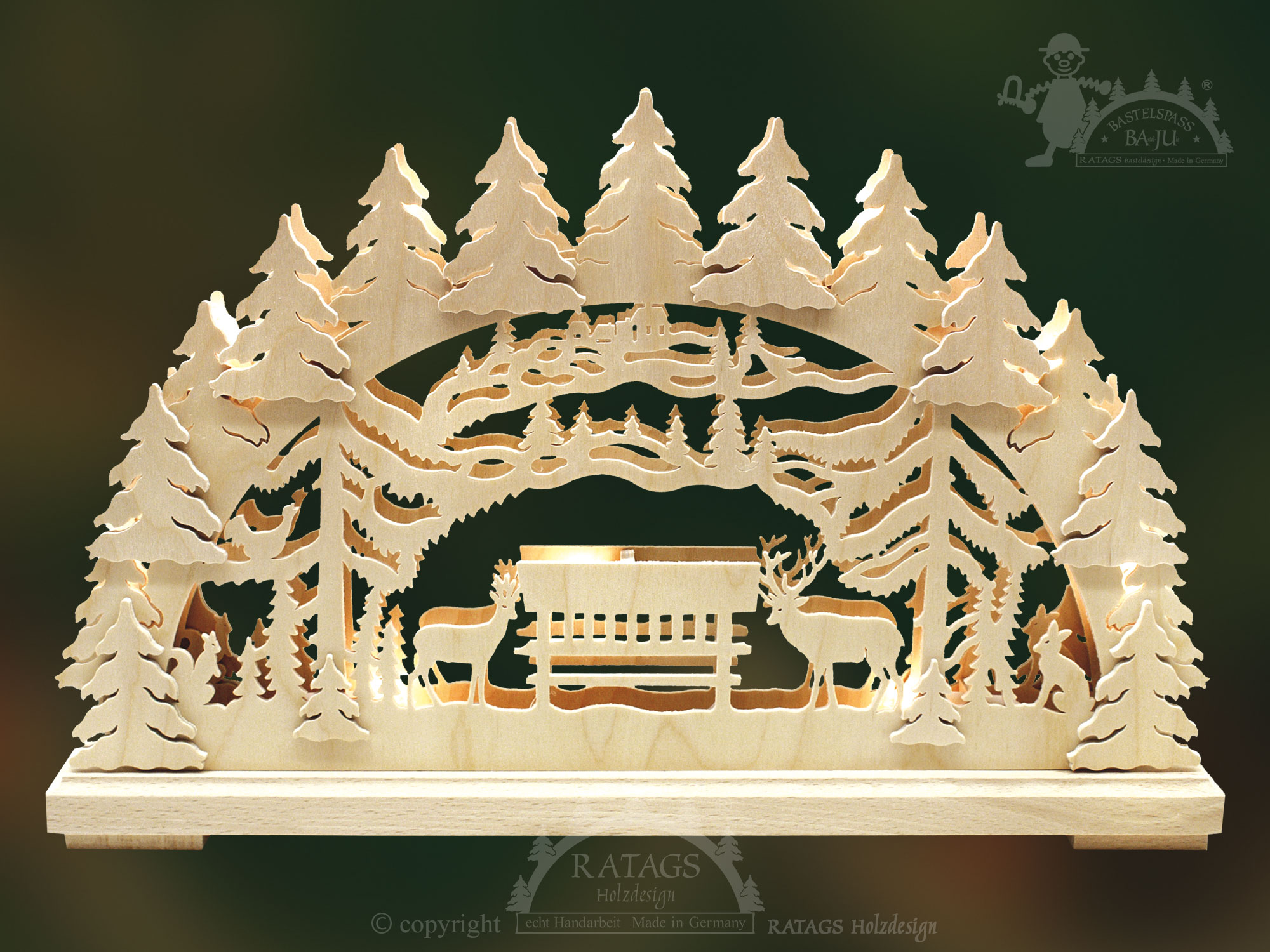 Crafting kit for a candle arch, small, forest clearing