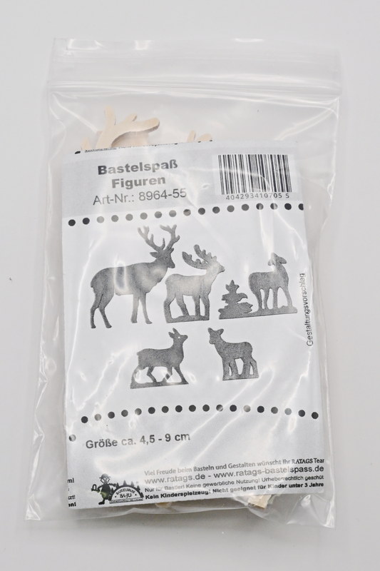 Figurenset zum Basteln, 5-teilig Rehe und Hirsche