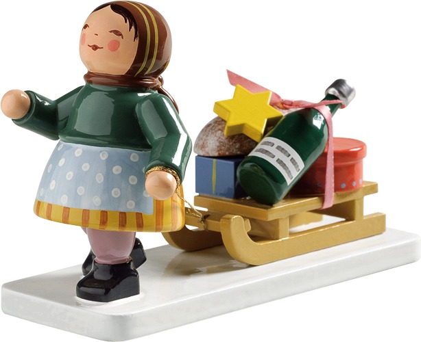 Mädchen mit Schlitten