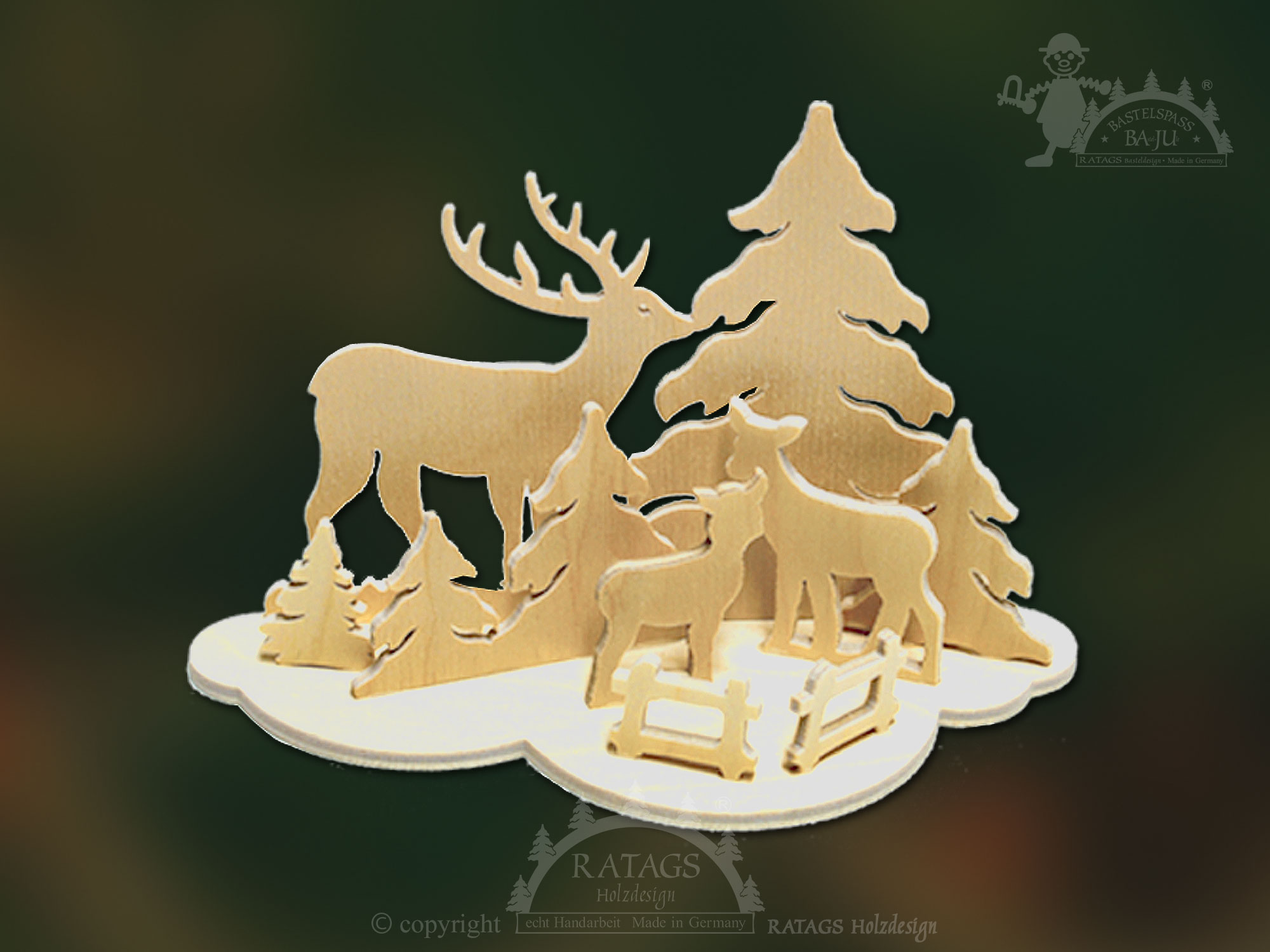 Table decorations for crafting, cloud deer