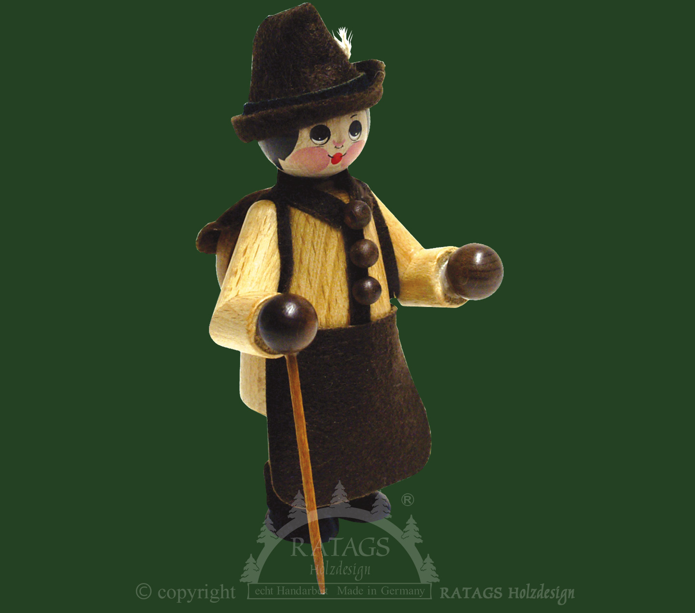 Figur groß, Mann mit Rucksack