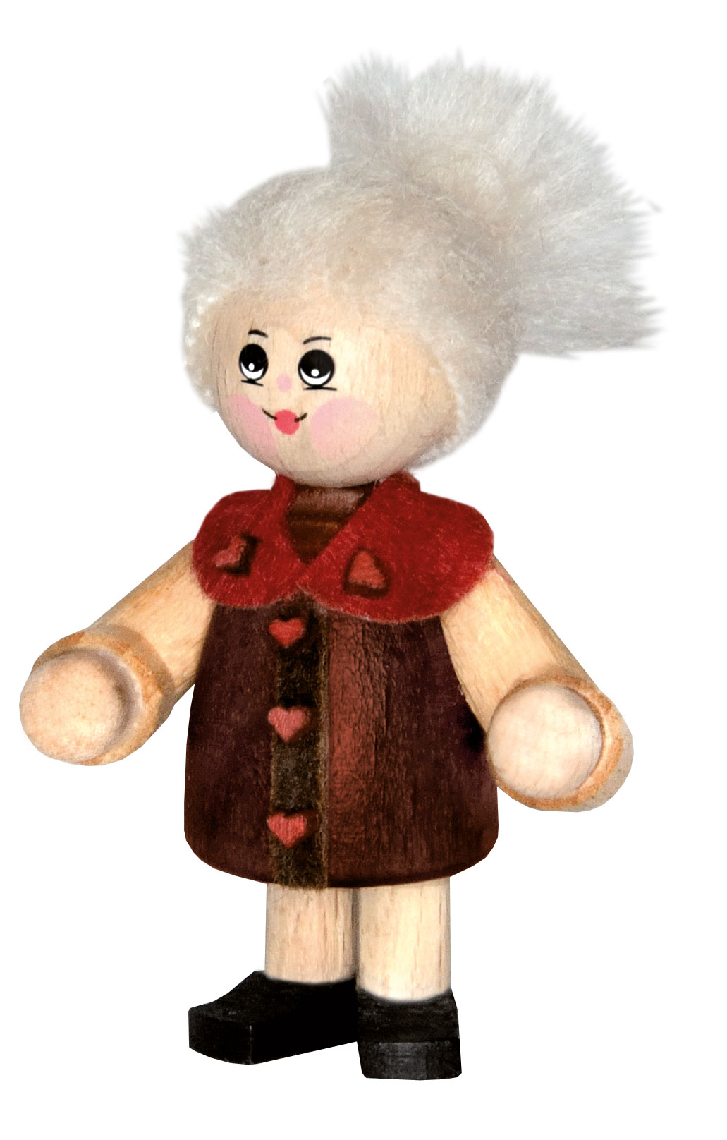 Collector's dolls, girl with white ponytail