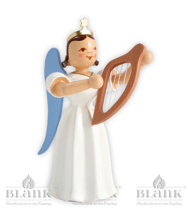 Engel, Langrock, Leier, farbig