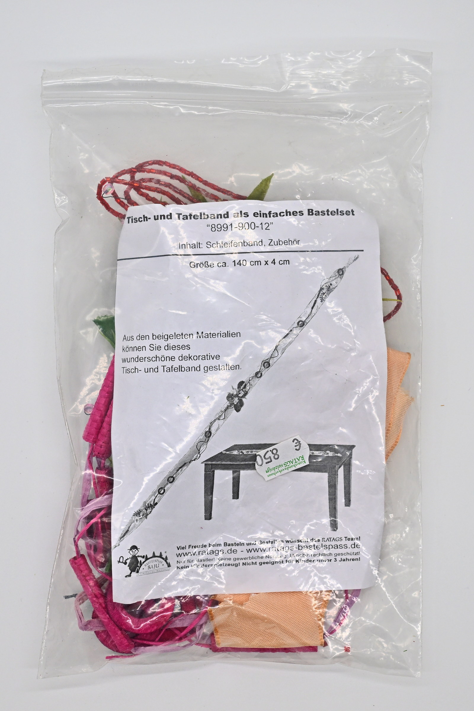 Tisch- und Talfelband, Set Länge ca. 140 cm, Breite ca. 4 cm