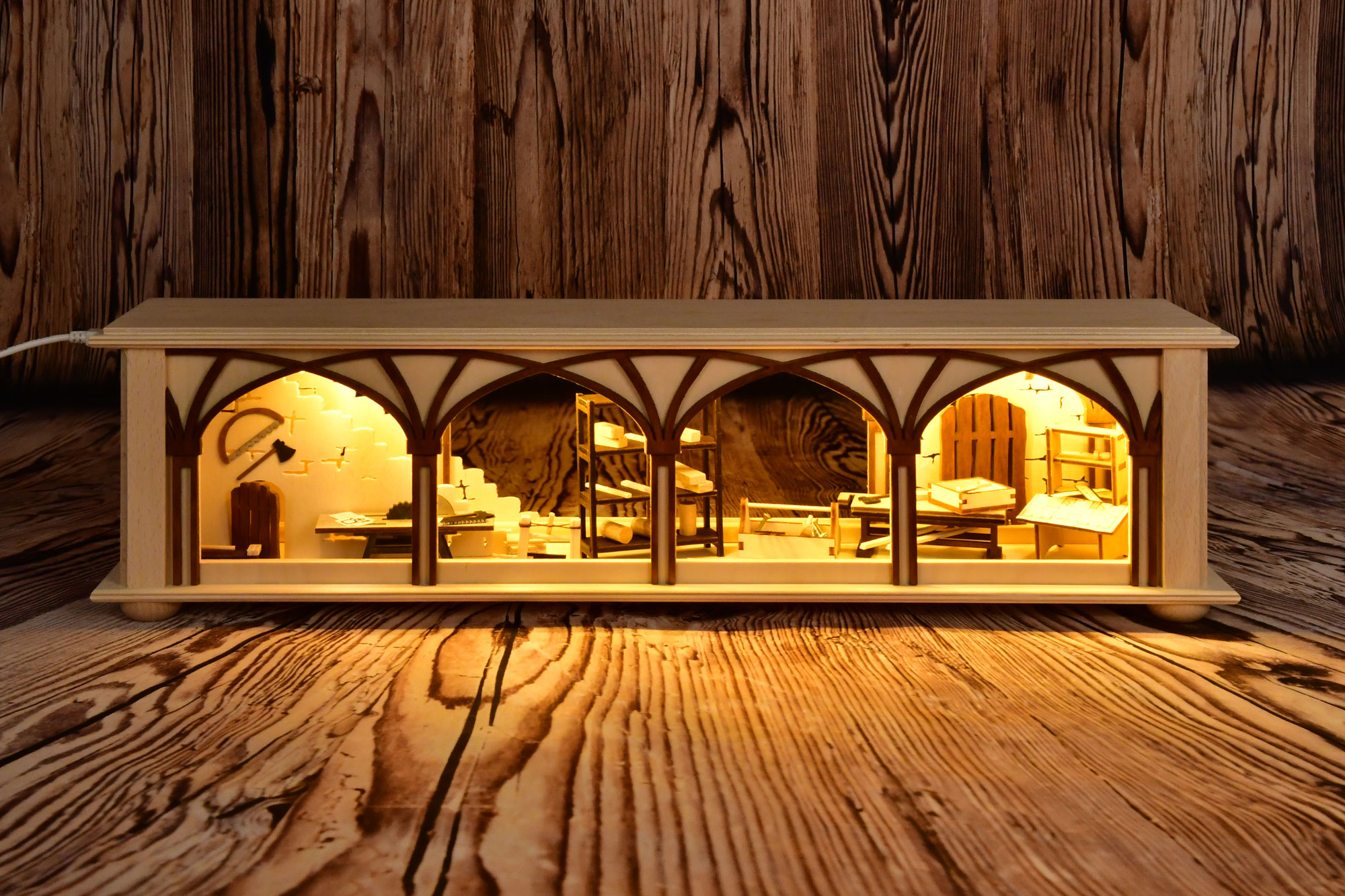 Raumleuchte klein, Tischlerlager Raumleuchte klein, Tischlerlager