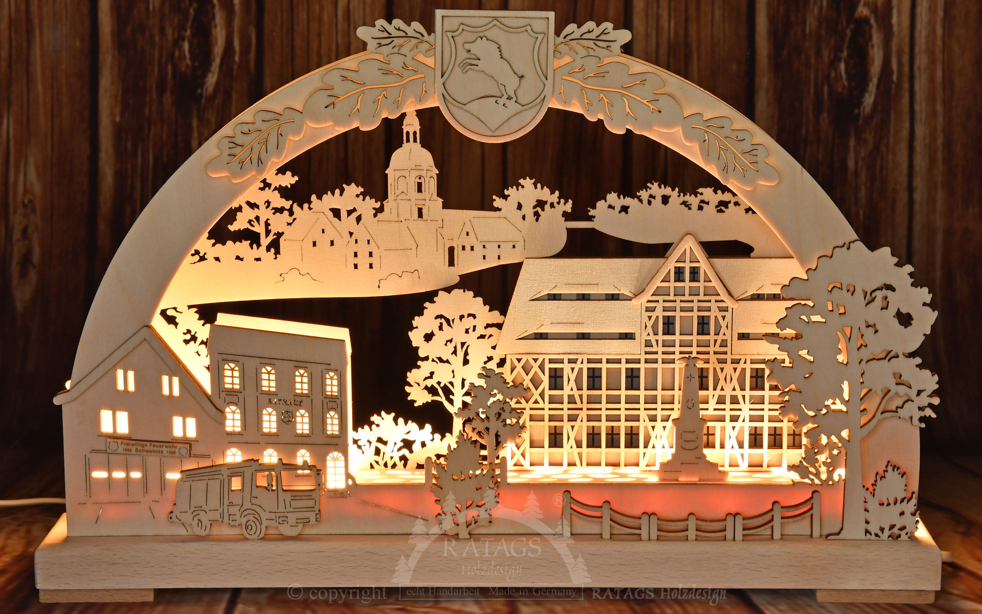 3D candle arch, small, town of Schweinitz LED strip