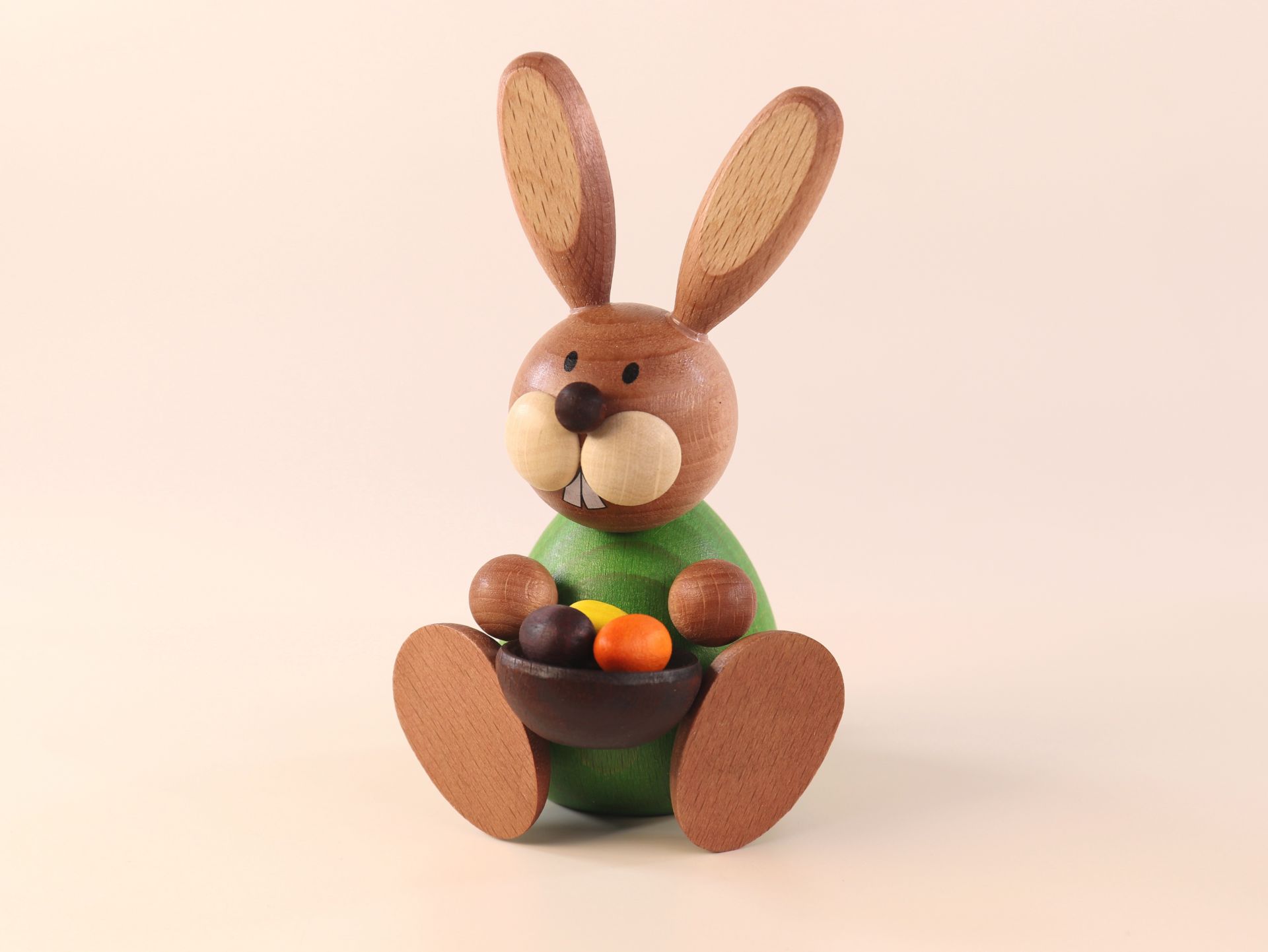 Easter bunny sitting with egg bowl 8 cm x 10.2 cm (W x H)