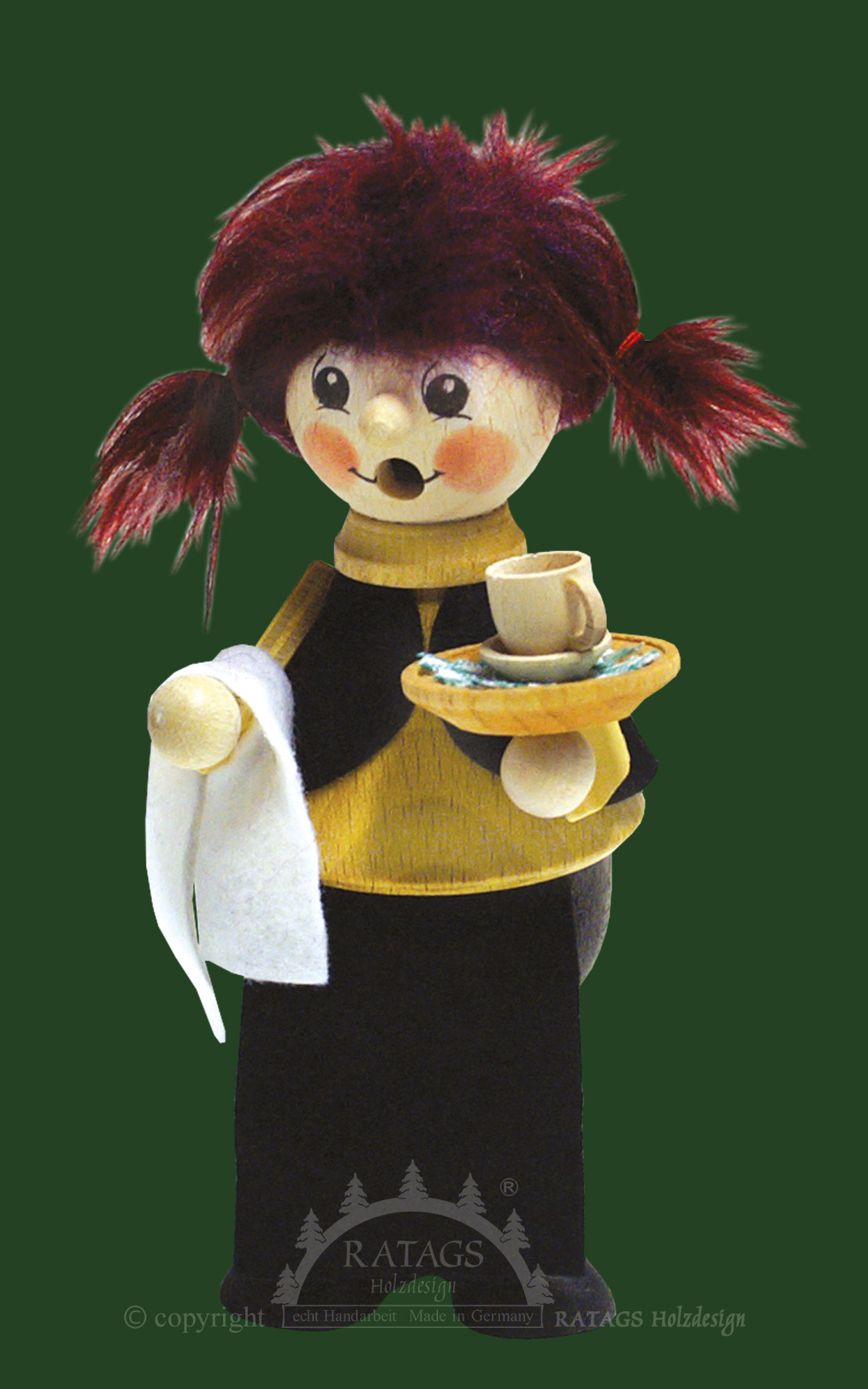 Räuchermännchen, Kellnerin Räuchermännchen, Kellnerin