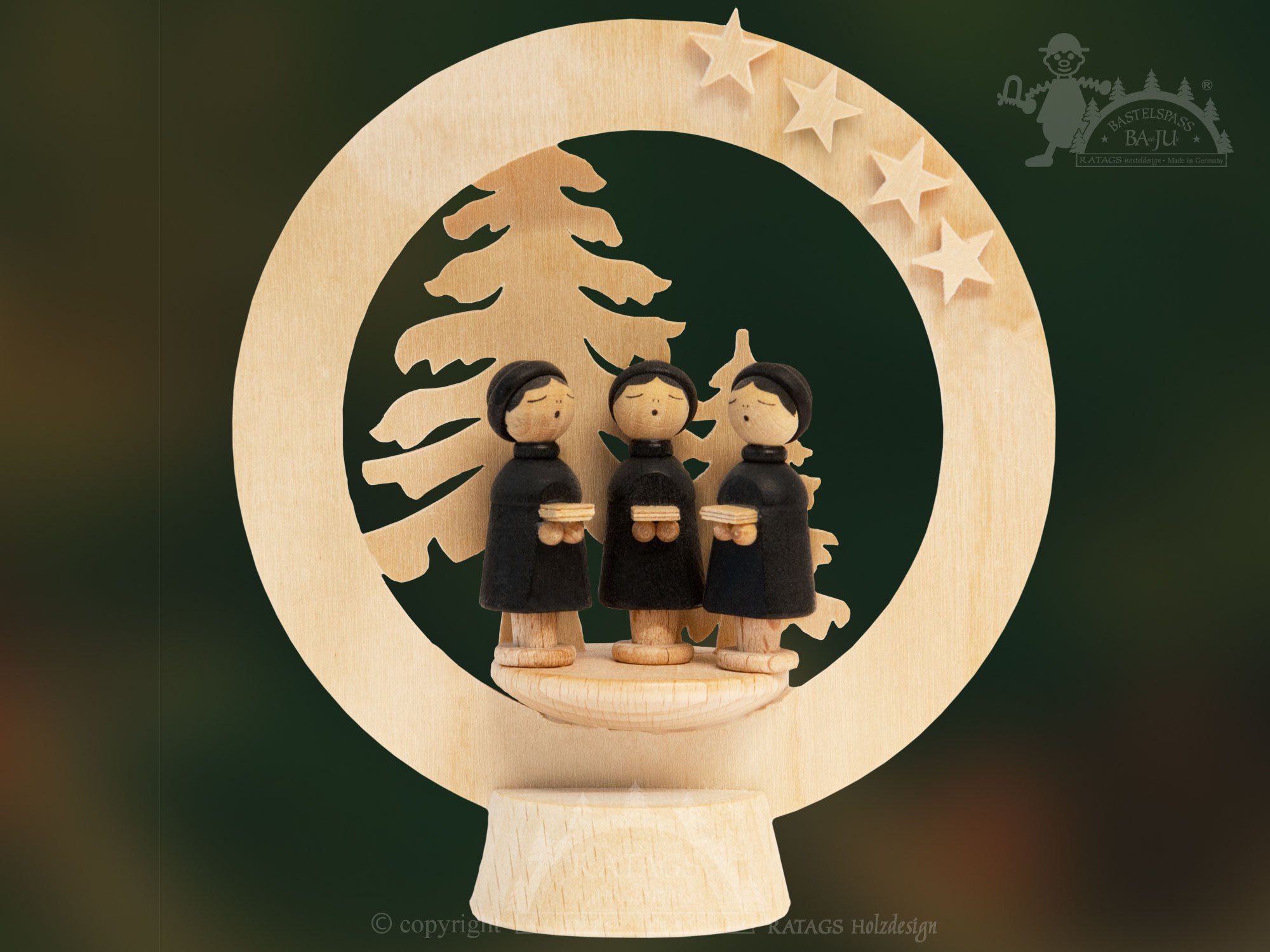Base ring for crafting, 3 carol singers