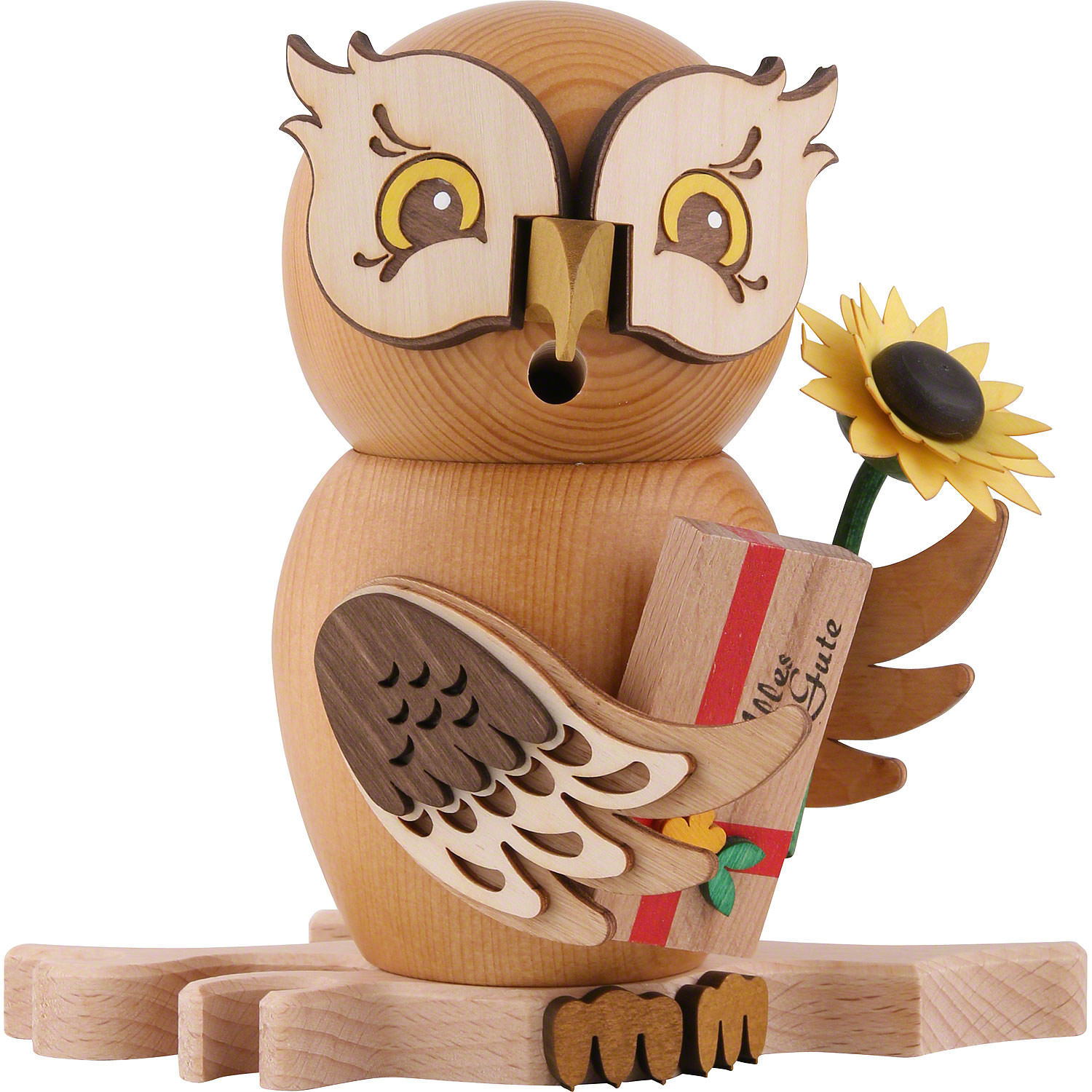 Figurine fumoir, chouette Gratulant env. 15 cm