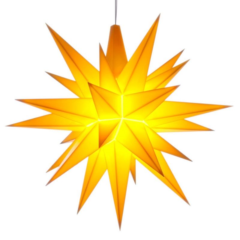 Herrnhut craft set, A1b 13 cm, yellow Herrnhut star, plastic