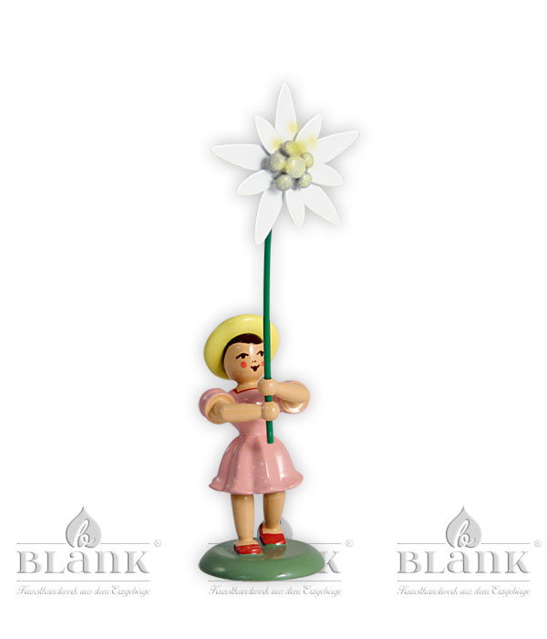 Blumenkind mit Edelweiß, farbig