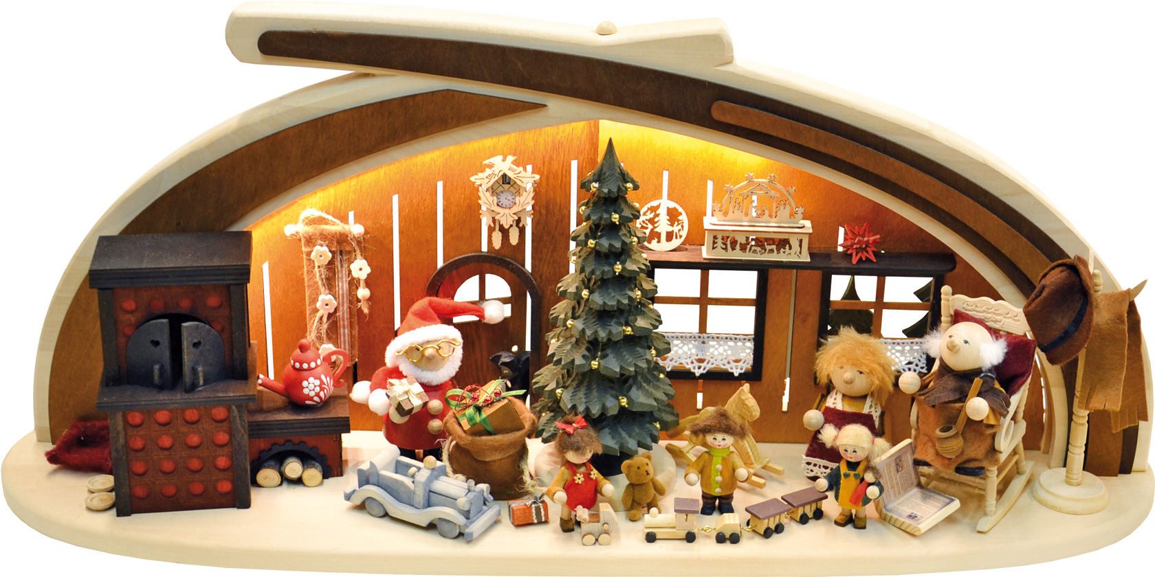 Solid wood arch, gift-giving, with LED lighting