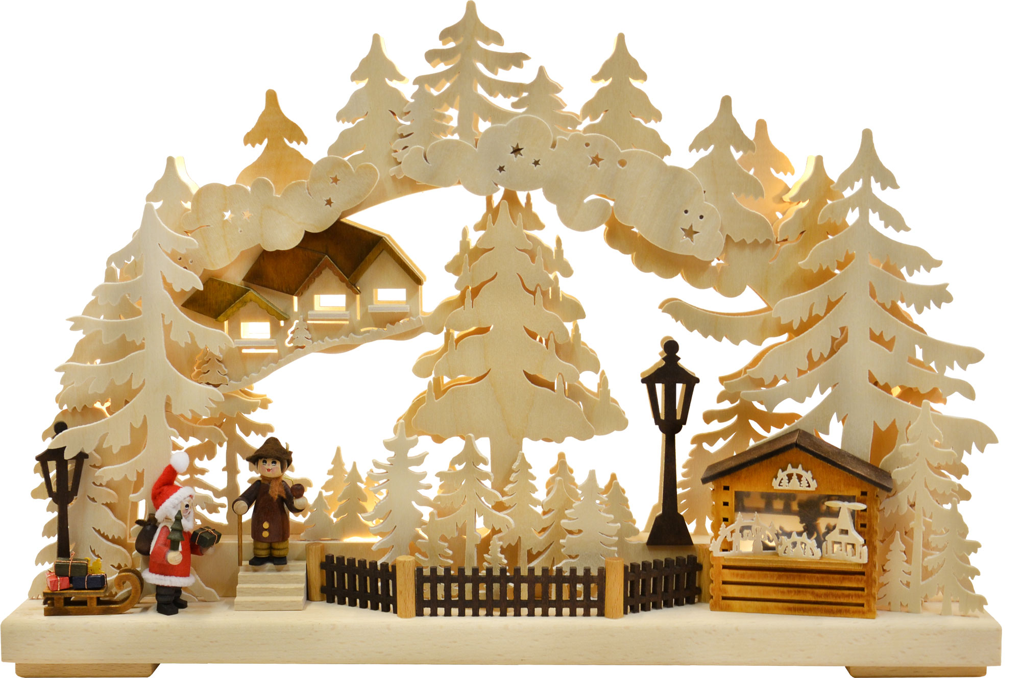 3D candle arch, small, Striezelmarkt, 2 figures