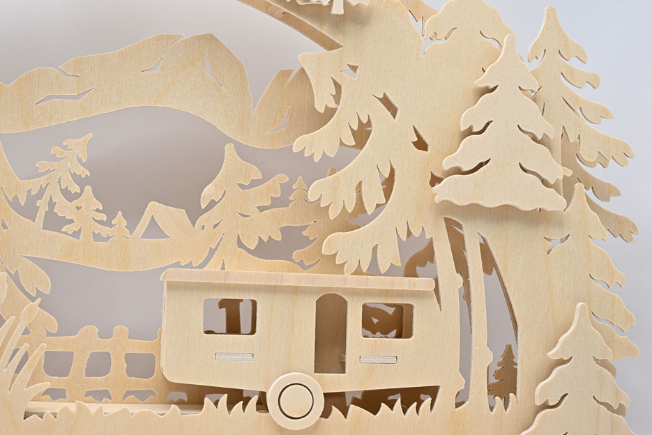 3D-Schwibbogen kl., Campingfreuden, unbestückt