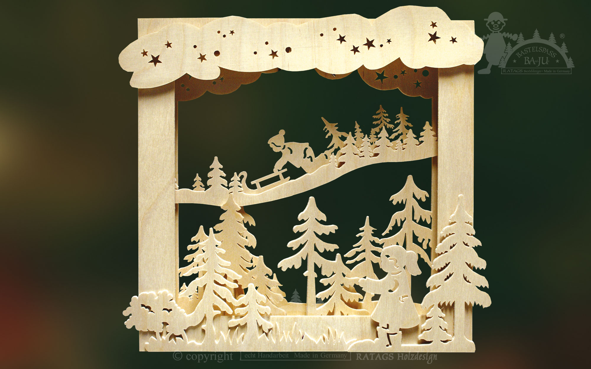 3D picture frames for crafting, winter
