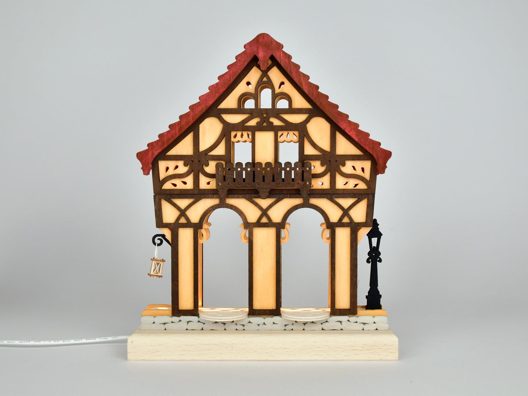 Fachwerkhaus ocker für Sammlerfiguren