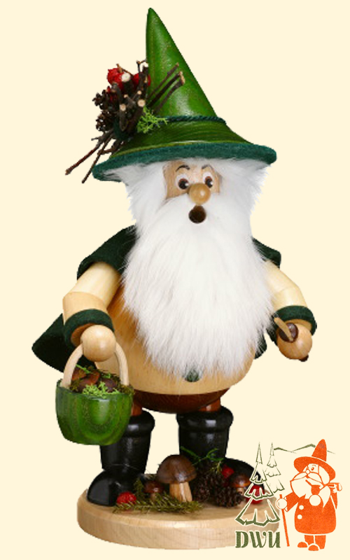 Incense burner, mushroom picker, green