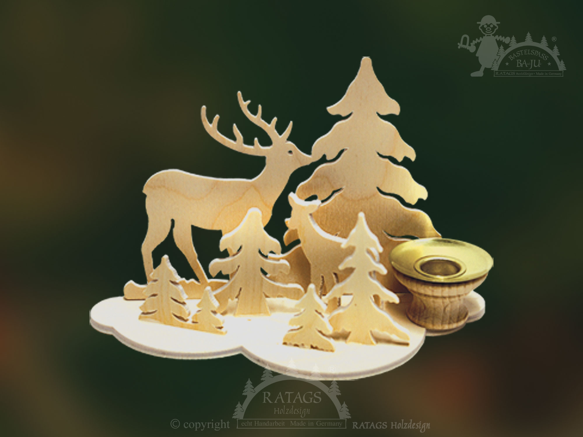Decoração de mesa para artesanato, nuvem veado