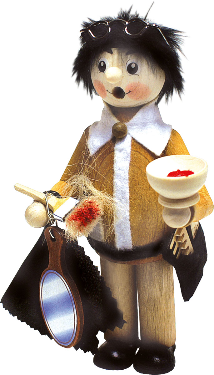 lasierter Naturpaffer, Friseur