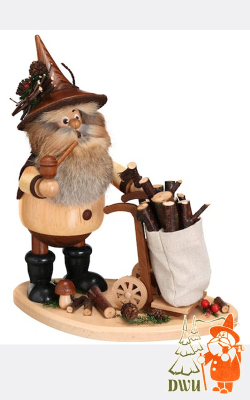 Incense burner, forest gnome with cart