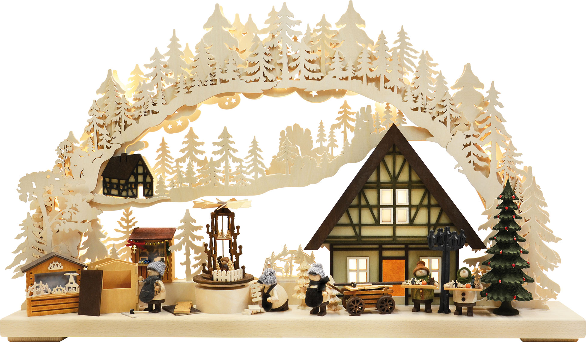 3D-Schwibbogen groß, Weihnachtsmarktbau 3D-Schwibbogen groß, Weihnachtsmarktbau