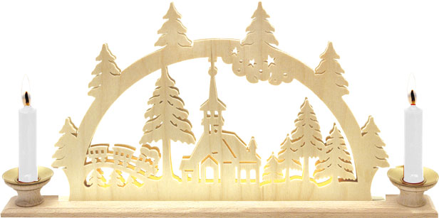 Table light arch for 2 pyramid candles Waldkirchlein