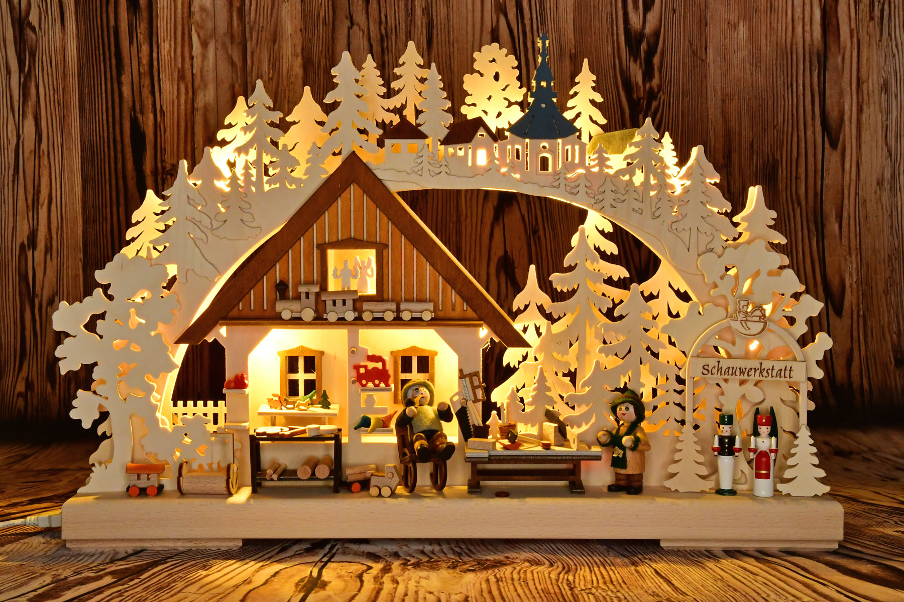 Small 3D Schwibbogen, toy maker's workshop