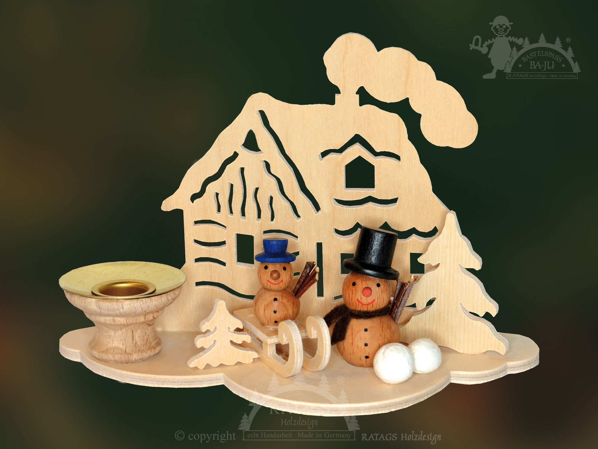 Tischschmuck zum Basteln, Wolke Haus