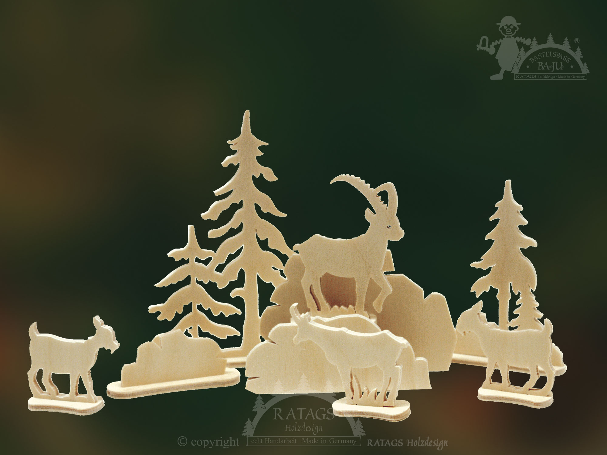 Plug-in figures for crafting, goats