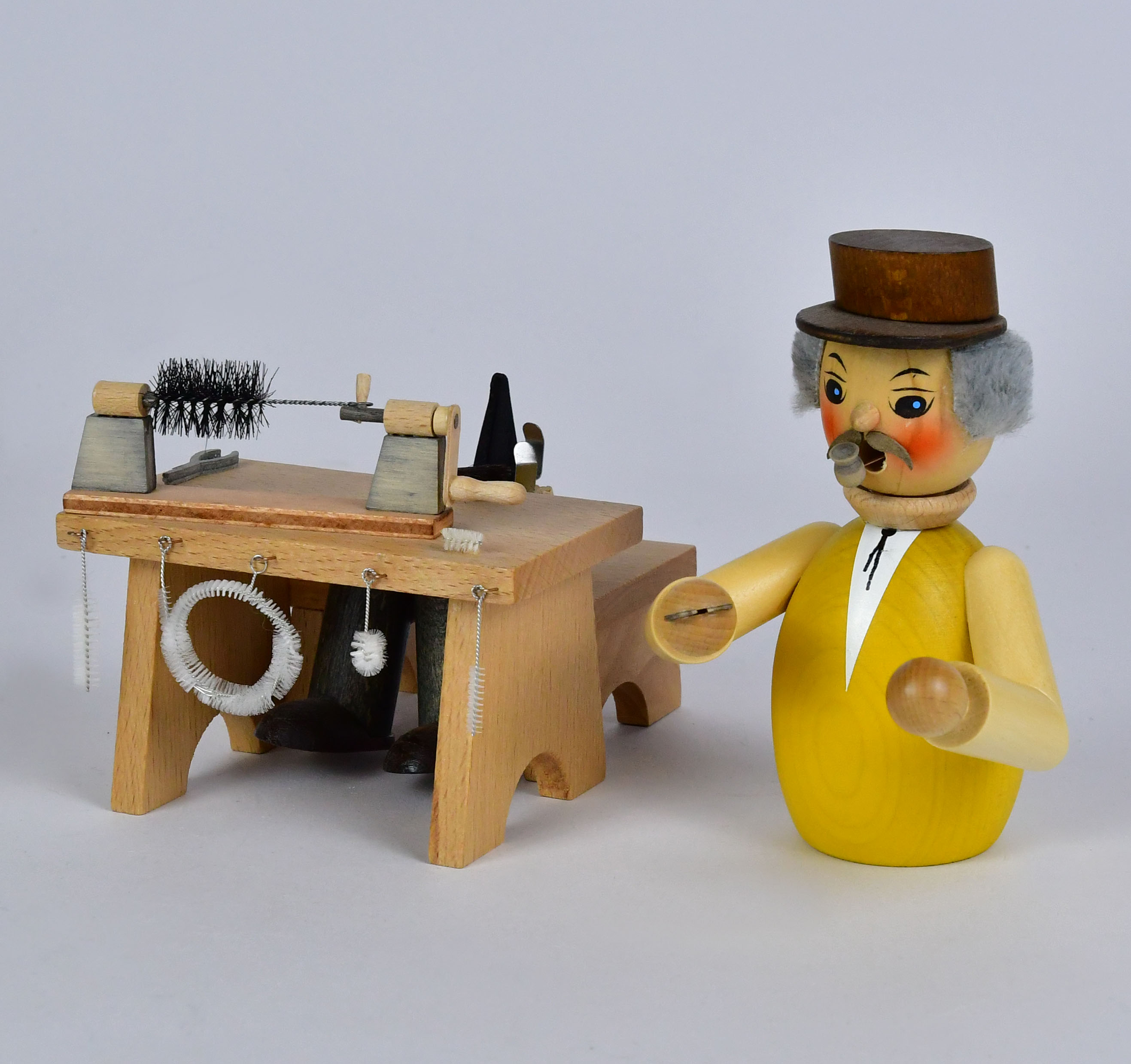 Räuchermann, Bürstendreher, farbig