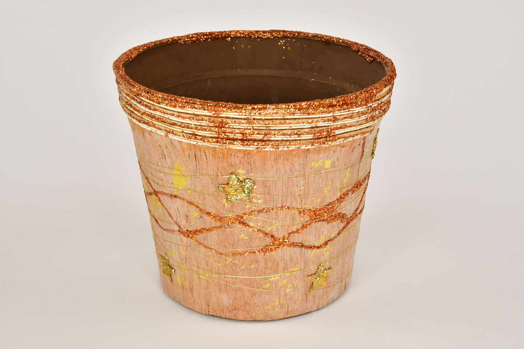 Sisal plant pot with natural materials Round pot