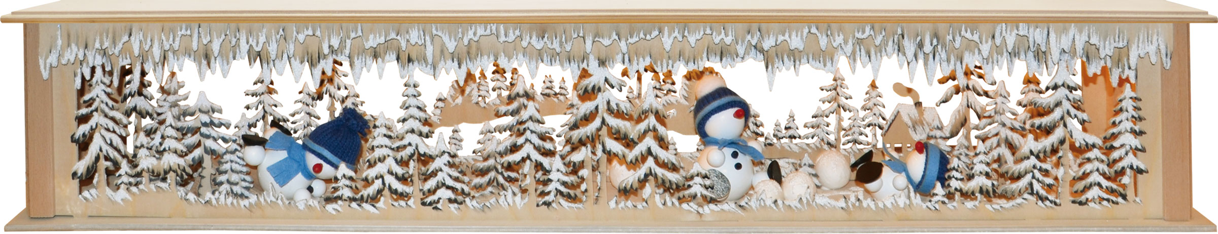 Room lamp, large, large Snowmollis, hand-painted grey, hoarfrost