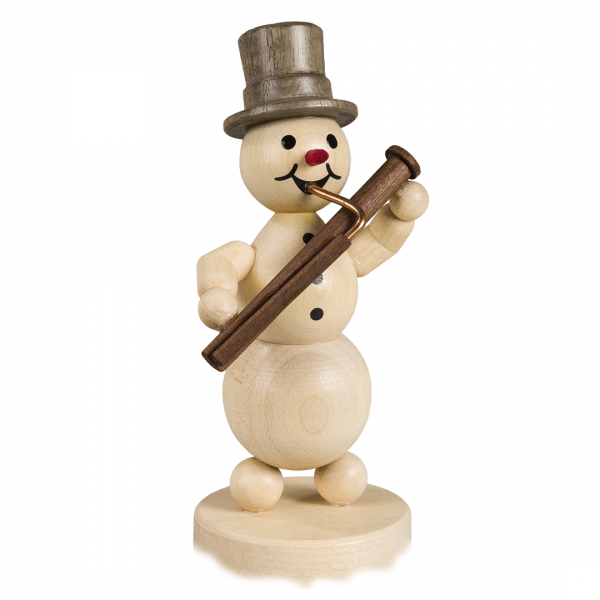 Snowman musician "bassoon" base 12 cm