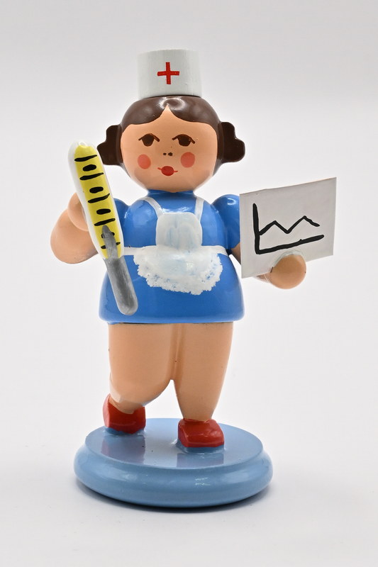 Figur, Krankenschwester mit Fieberkurve