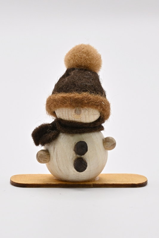 Muñeco de nieve sobre tabla de snowboard 4 cm