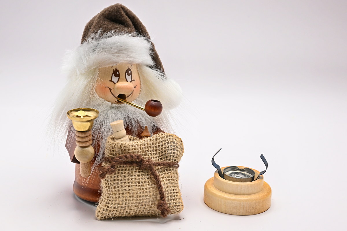 RM Wichtel Weihnachtsmann mit Glocke H 15,5 cm