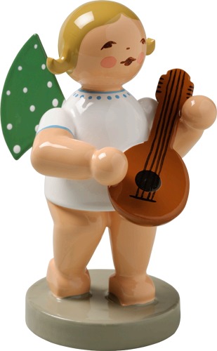 Engel mit Mandoline blondes Haar