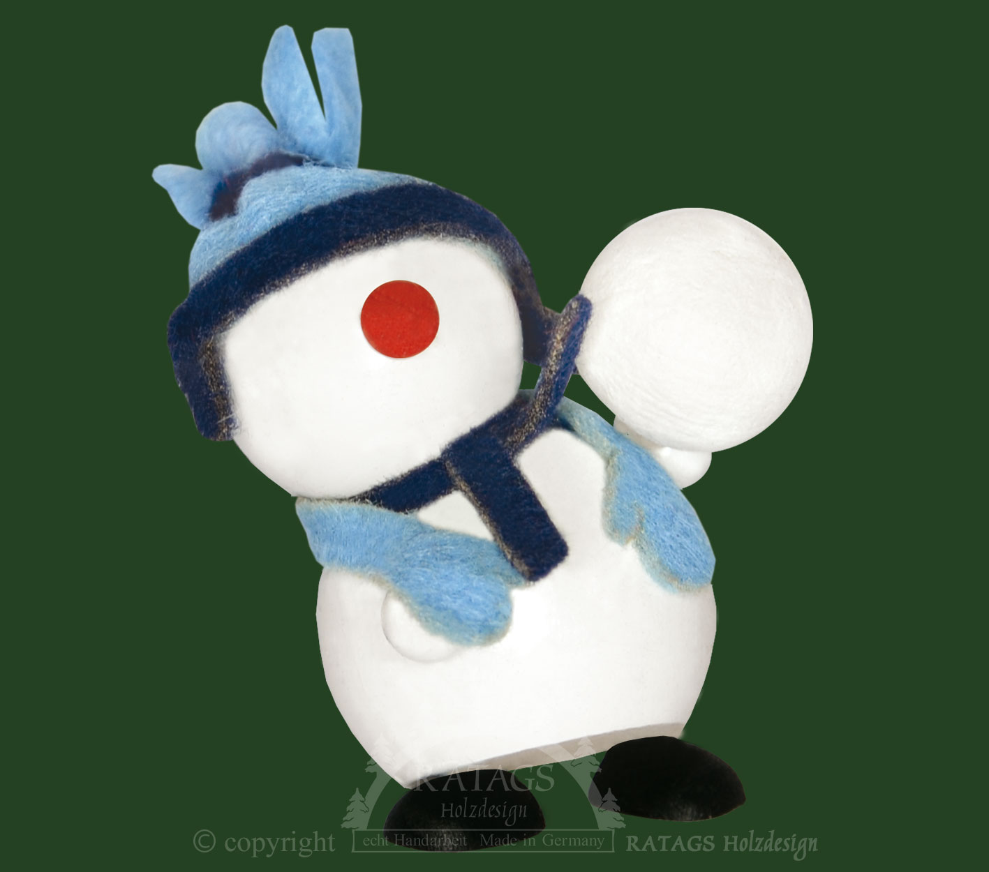 Molli, Junge Linie, snowman with large blue hat