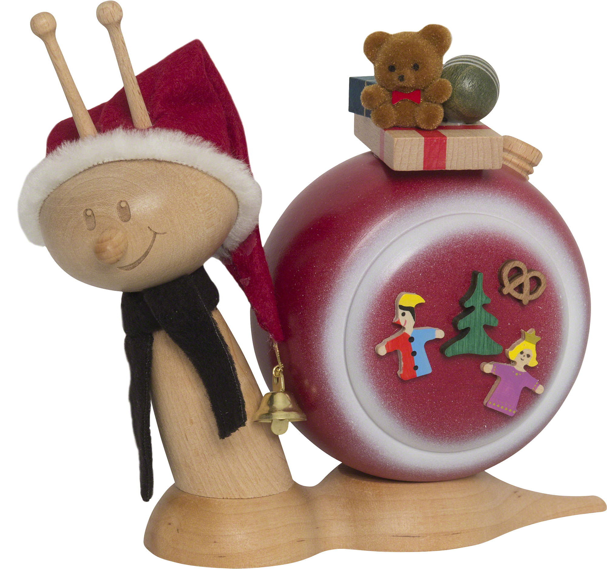 Smoking figure snail Sunny, Christmas approx. 16 cm