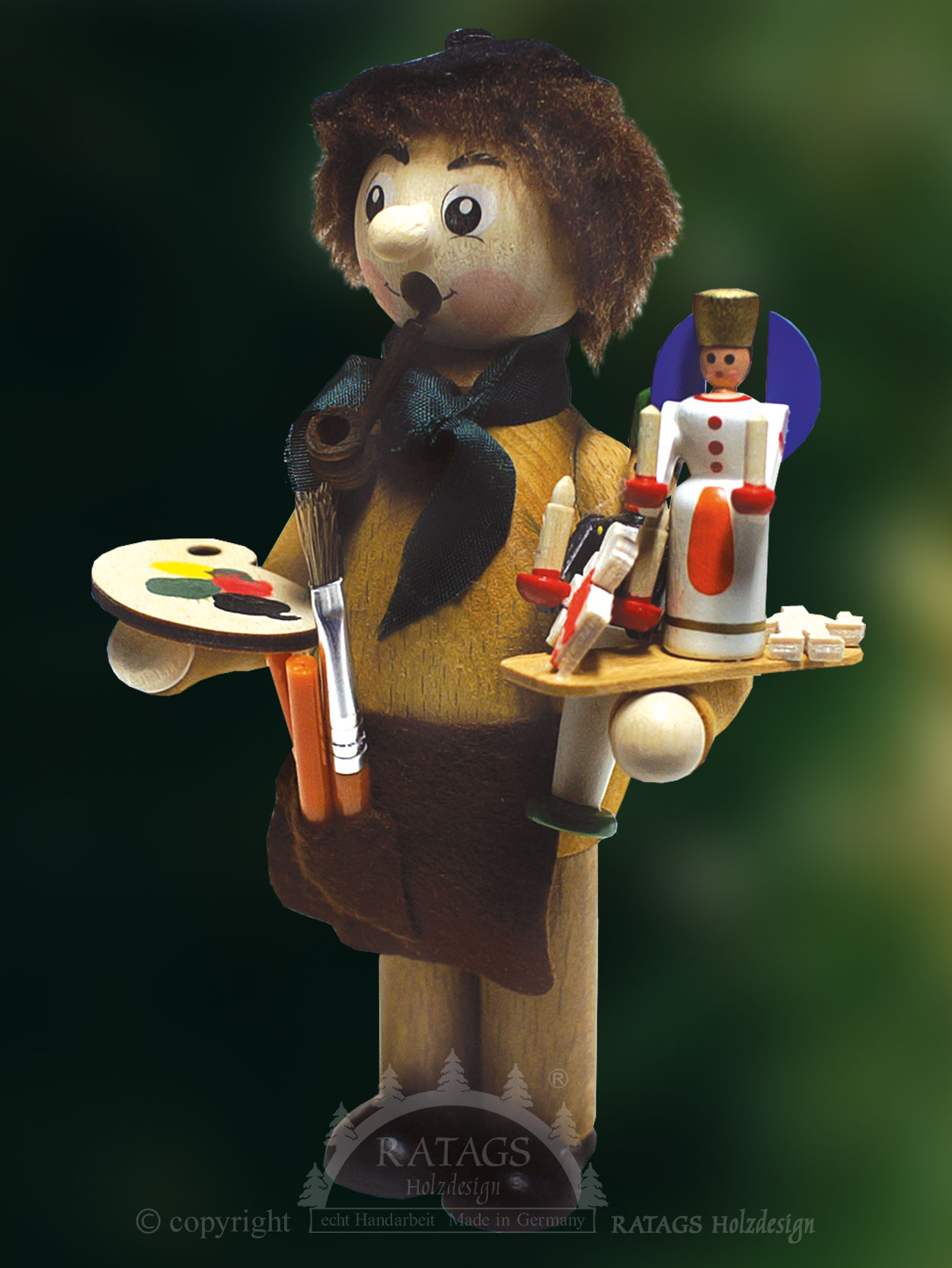 Naturpaffer, Maler lasiert